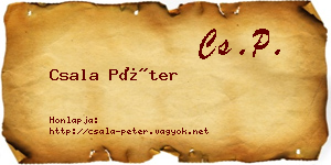 Csala Péter névjegykártya