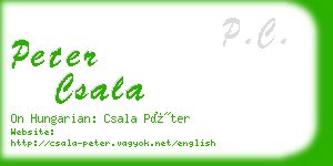peter csala business card